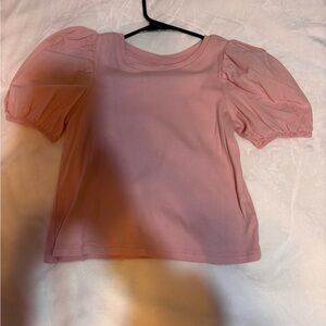 GAP Pink Puff Sleeve Kids Tee
